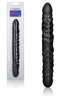 Veined Double Dong 12 inch - Black