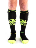 Brutus Party Socken mit Tasche - Gas Mask Schwarz/Neongelb