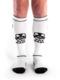 Brutus Gas Mask Party Socken mit Tasche - Weiß/Schwarz