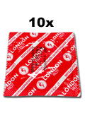10 x London Condoms - Red with strawberry flavor