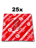 25 x London Condoms - Red with strawberry flavor