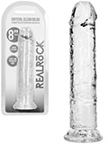 RealRock - Dildo 8 inch ohne Hoden - Crystal Clear